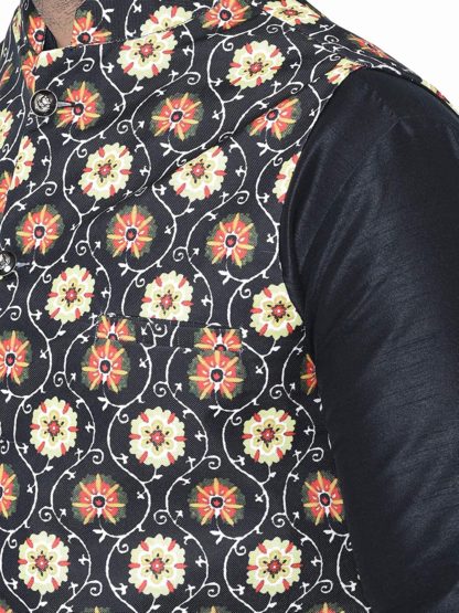 ABH Lifestyle Men's Kurta Pyjama & Nehru Jacket Set. - Image 4