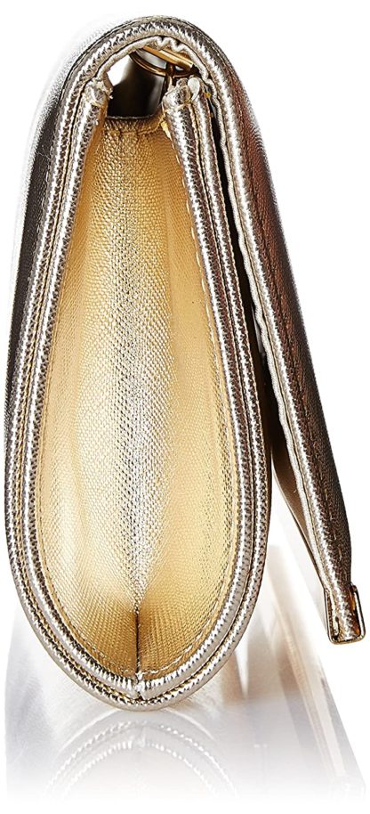 Lino Perros Women’s Synthetic Clutch (Golden)