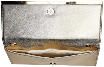 Lino Perros Women’s Synthetic Clutch (Golden)