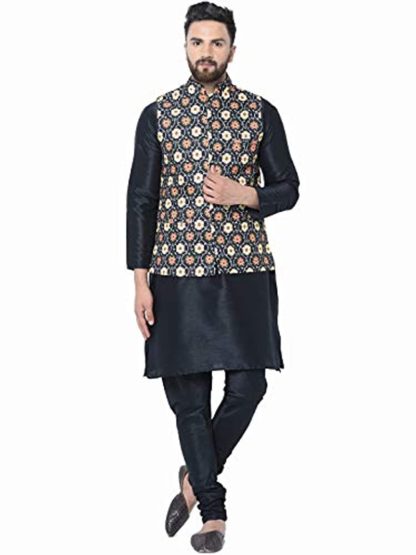 ABH Lifestyle Men's Kurta Pyjama & Nehru Jacket Set. - Image 2