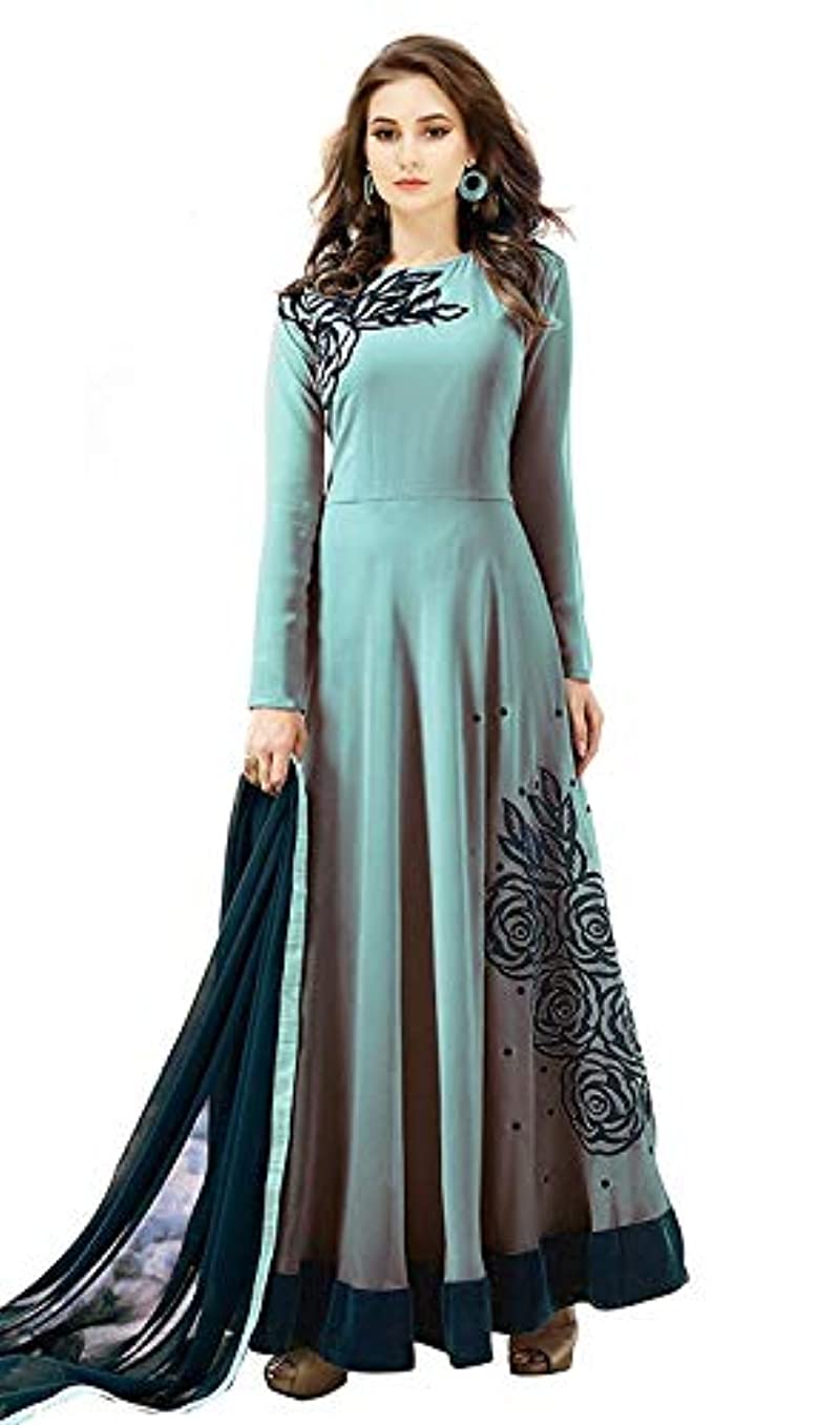 Buy Lopulse Solid Georgette Stitched Anarkali Gown (Small, Black) at Amazon .in