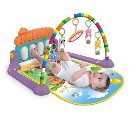 Multicolour Baby Gym for Kick and Play with Musical Light, Hanging Toys and Mat, Activity Bed (3-6 Months) - Image 2