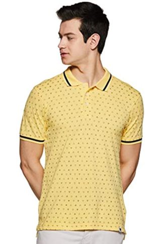 Men's Printed Regular Fit Polo T-shirt