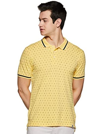 Men's Printed Regular Fit Polo T-shirt