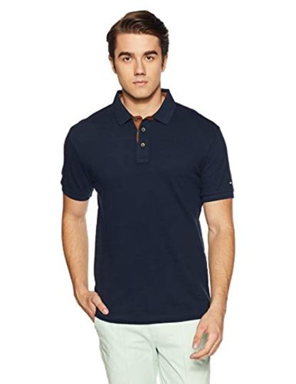 Men's Geometric Print Regular Fit Polo T-shirt - Image 2