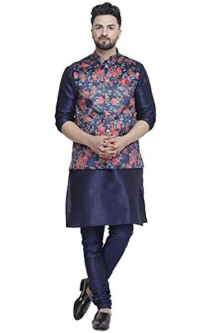 MEN'S KURTA PAJAMA AND WAISTCOAT