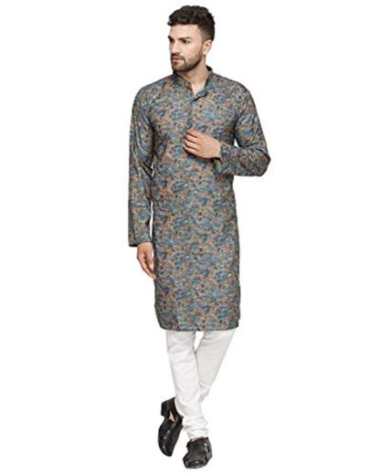 Men's Cotton Printed kurta pajama