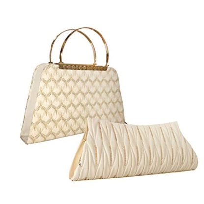 Element Cart Pu Material White Color Clutches for Women - Image 2