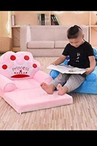 Imported Princess Soft Toy Shape Sitting Sofa Cum Bed Chair for Kids (Pink)