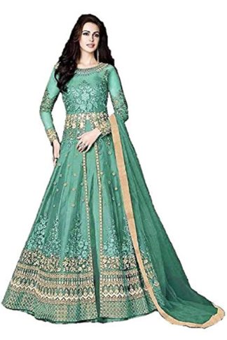 Soft Silk Inner Semi-Stitched Free size Gown for women