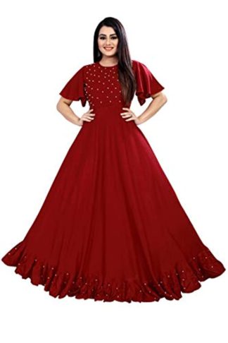 Women indo-western long rayon gown