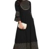 Women's Black Poly Crepe Anarkali Kurta