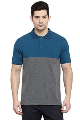 Men's Half Sleeves Polo Neck Cotton Blend T-Shirt