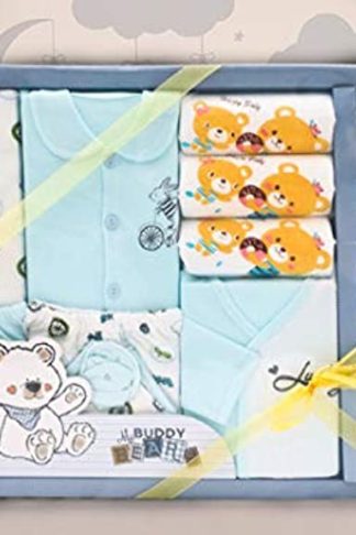 Lillypupp Set For Newborn Baby Boy- 11 Pcs Set (0-8 Months)