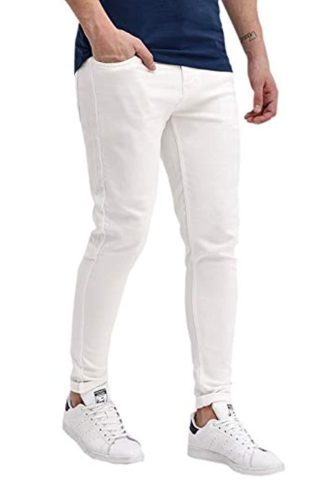 Men White Slim & Ankle fit Jeans