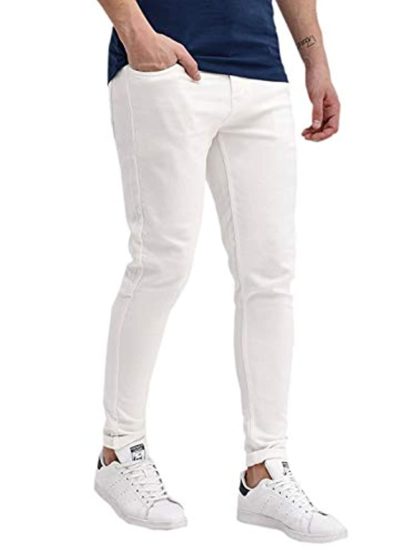 Men White Slim & Ankle fit Jeans - Image 2