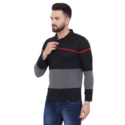 Men's Full Sleeves Striper Polo T-Shirt - Image 4