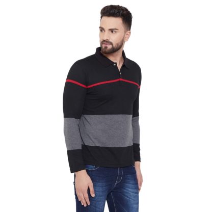 Men's Full Sleeves Striper Polo T-Shirt - Image 5