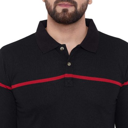 Men's Full Sleeves Striper Polo T-Shirt - Image 6