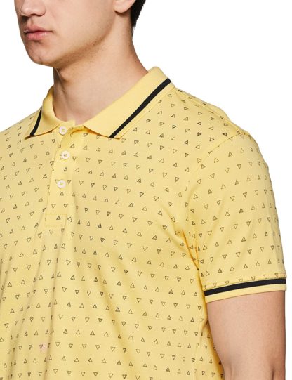 Men's Printed Regular Fit Polo T-shirt - Image 5