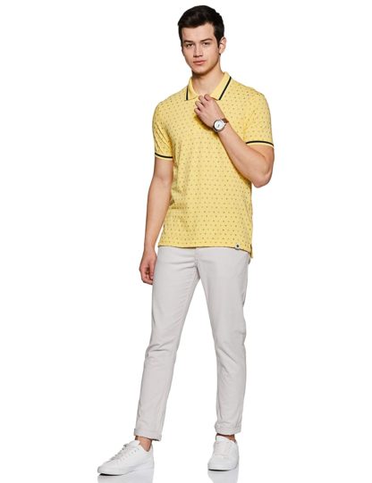 Men's Printed Regular Fit Polo T-shirt - Image 6