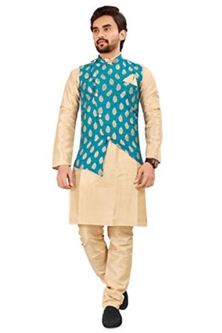 N.B.F Fashion mens ethnic wear kurta pajama waistcoat set