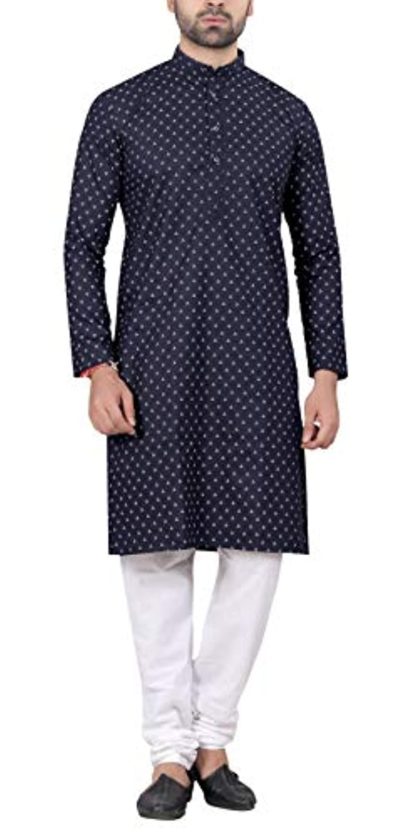 Ethenic Denim Kurta-Pyjama Set For Men - Image 2