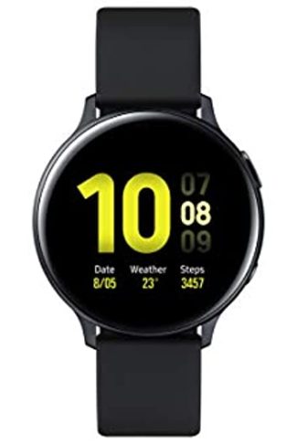 Samsung Galaxy Watch Active 2 (Bluetooth, 44 mm) – Black, Aluminium Dial, Silicon Straps
