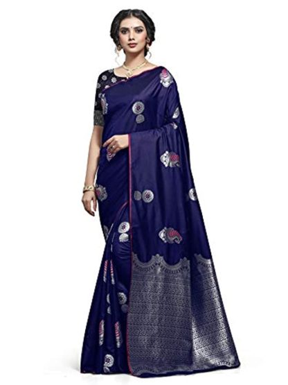 Women's Silk Saree with Blouse Piece - Image 2