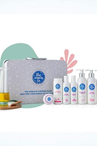 The Moms Co. Baby Suitcase Gift Box with 7 Skin and Hair Care Products