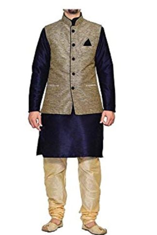 Men's Kurta Pyjama with Nehru Jacket/Modi cut