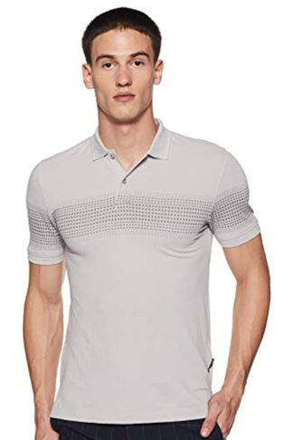 Van Heusen Men's Solid Regular Fit Polo T-shirt