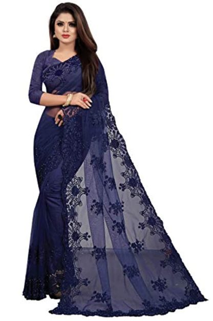 Women's Net Saree - Image 2