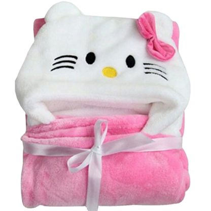Newborn Baby Wrapper Blanket Gift Hamper-Set of 5 Pcs (Kitty-Pink) - Image 6