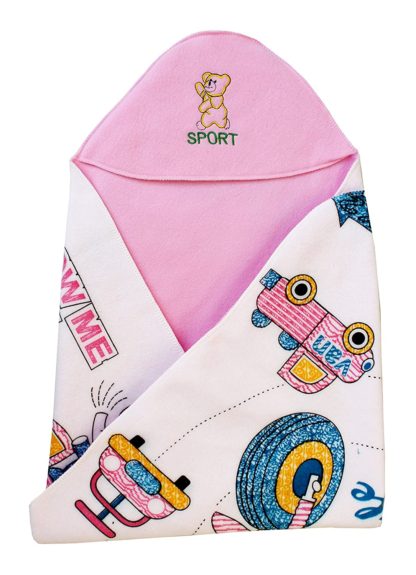 Newborn Baby Wrapper Blanket Gift Hamper-Set of 5 Pcs (Kitty-Pink) - Image 4