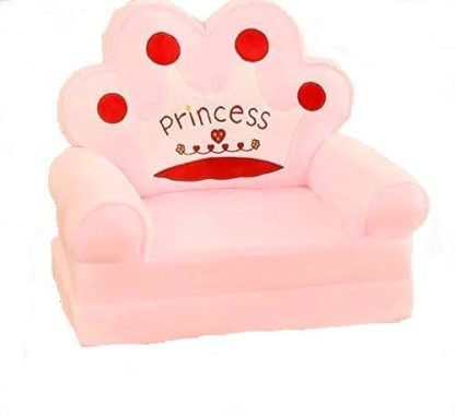 Imported Princess Soft Toy Shape Sitting Sofa Cum Bed Chair for Kids (Pink) - Image 3