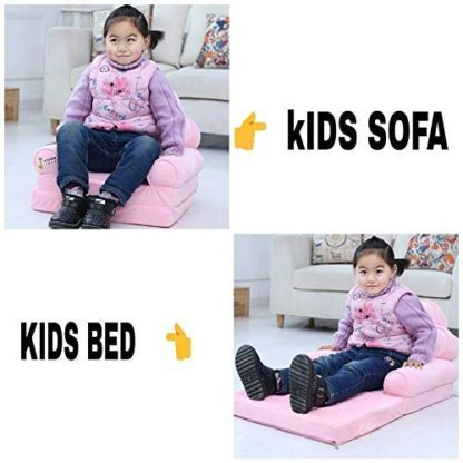 Imported Princess Soft Toy Shape Sitting Sofa Cum Bed Chair for Kids (Pink) - Image 4