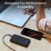 Ambrane 10000 mAh Li-Polymer Powerbank with Compact Size & Fast Charging for Smartphones, Smart Watches, Neckbands & Other Devices (Capsule 10K, Black) - Image 7