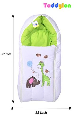 New Born Baby Net Bed & Sleeping Bag Combo Gift Set(0-6 Month Green)