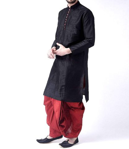 Men's Wedding ceremony Kurta Dhoti Set - Image 4