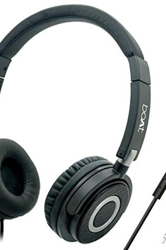 boAt Bassheads 900 On Ear Wired Headphones(Carbon Black)