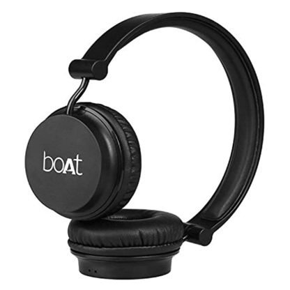 boAt Rockerz 400 Bluetooth On-Ear Headphone with Mic(Carbon Black) - Image 2