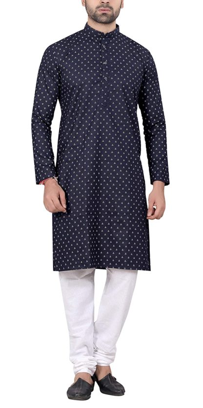 Ethenic Denim Kurta-Pyjama Set For Men - Image 6