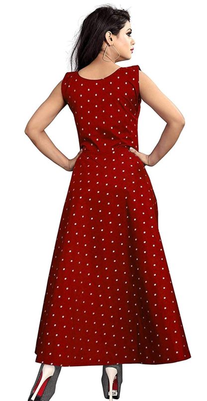 Women's silk anarkali long gown - Image 3