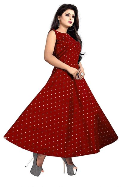 Women's silk anarkali long gown - Image 5