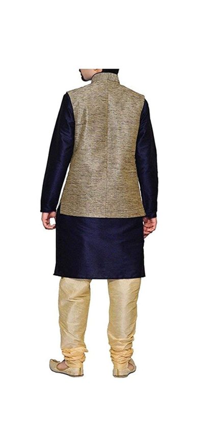 Men's Kurta Pyjama with Nehru Jacket/Modi cut - Image 3