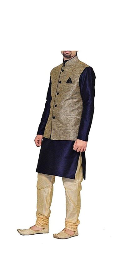 Men's Kurta Pyjama with Nehru Jacket/Modi cut - Image 5