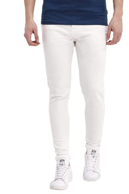 Men White Slim & Ankle fit Jeans - Image 4