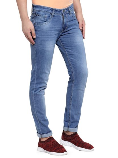 Cantabil Men's Carbon Blue Narrow Fit Jeans - Image 7