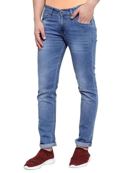 Cantabil Men's Carbon Blue Narrow Fit Jeans - Image 3